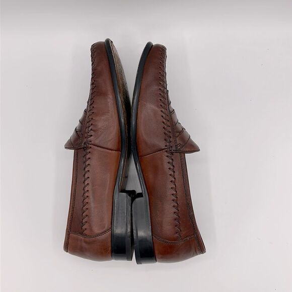 Domani Men’s Loafer Size 9 9M Leather Slip On Brown 18-1001 - Picture 7 of 14